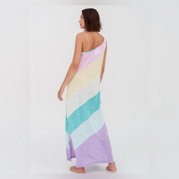 Rainbow One-Shoulder Maxi Dress Stephanie Gottlieb X Pitusa Exclusive - Picture 3 of 3